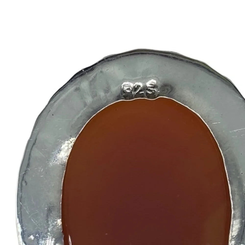 Red Onyx Gemstone Sterling Silver 925 Pendant 2in